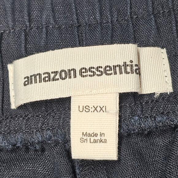 Amazon Essentials Black Linen Women's Pants Size XXL - Picture 6 of 11